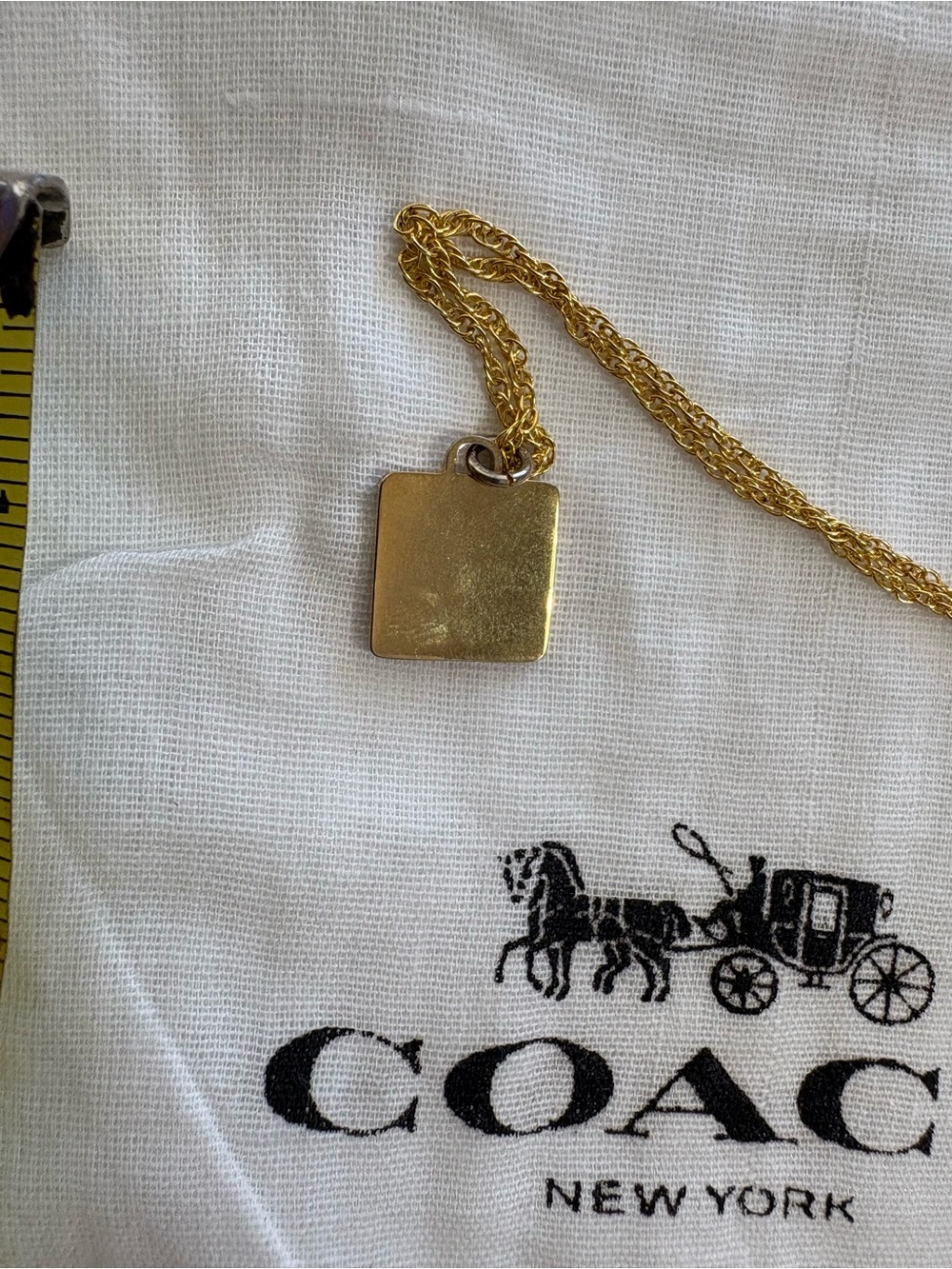 Coach Logo Gold Tone Necklace Set with Orange and Purple Accent - Picture 11 of 11